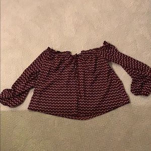 JOA Los Angeles off the shoulder top